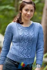 Avenue Cabled Pullover by Tian Foley - Free