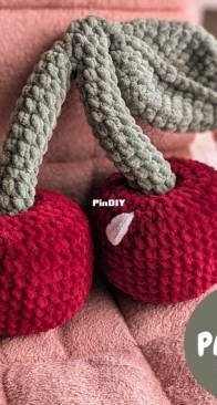Avalon Crochets - Double Cherries Pillow - English