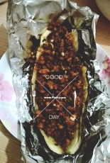 Garlic roast eggplant