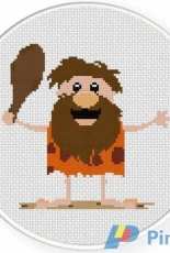 Daily Cross Stitch  - Cave Man