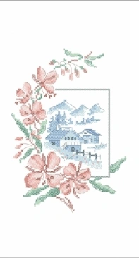 Chalet fleuri ("Montagne au fil des saisons page 60 " by Véronique Enginger) PAT