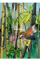 Better Cross Stitch - Bird and Bamboo. Painting - Free