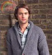 Mens Broken Rib Cardigan by Debbie Bliss