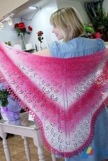 Cherry Blossom Rain Shawl by Lynette Meek/ Le Tissier Designs