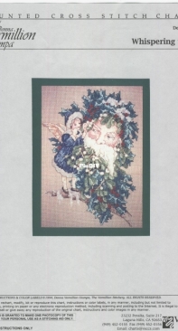 The Vermillion Stitchery 143 Whispering to Santa by Donna Vermillion Giampa XSD