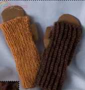 Fingerless Mitten Duo - Craft Leftovers - Kristin Roach