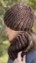 Double Knit Chunky Hat by Amanda Pratt-Free