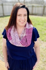 Shells and Stripes Infinity Scarf by Brownie Knits-Free