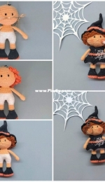 Thumbelina Amigurumi - Sveta Toy - Svetlana Khoreva - Mini Doll Keychain Witch