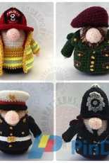 Hooked on Patterns - Ling Ryan - Gonk Heroes 4 Pack Crochet Outfit Patterns