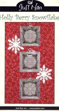 Just Nan - Whimzi Ornament Series - Holly Berry Snowflakes
