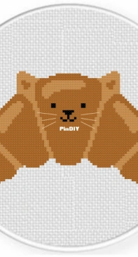 Daily Cross Stitch - Croissant Cat