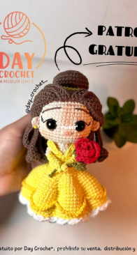 Day Crochet Amigurumis - Belle - Bella - Spanish - Free
