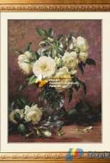 I Love CrossStitch ILCS AW-012 - White Roses a Gift From the Heart