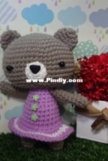 Little bear in purple
