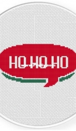 Daily Cross  Stitch - Ho Ho Ho Speech Bubble