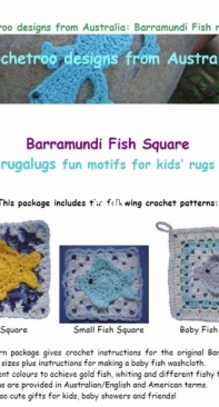 Crochetroo Designs - Susan - Barramundi Fish Square rugalugs