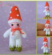 Crochet a Miniature Toadstool Mushroom Boy