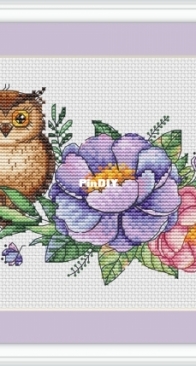 Green Terrace - Owl In Flowers by Anna Petunova