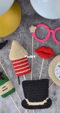 Hobbii Design - Elisas Crochet - Elisa Sartori - New Years Eve - Photo Props - English, French, Deutsch, Dutch, Italien - Free