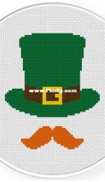 Daily Cross Stitch - Lucky Hat And Mustache