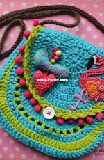 Magic with Hook and Needles - Vendula Maderska - Flamingo Purse