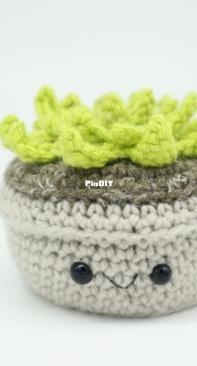 Stringy Ding Ding - Olive - Succulent Amigurumi - Free
