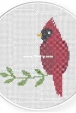 Daily Cross Stitch - Cardinal Bird