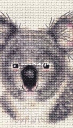 Koala cross stitch from Fido Stitch Studio