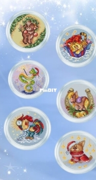 Eastern Calendar Complete - Monkey, Cockerel, Tiger Cub, Bunny, Dragon, Rat, Bull, Horse, Lamb, Pig, Dog and Snake by Antonina Tretyakova SAGA
