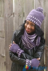 I Like Crochet - Sarah Jane Jackson - Fantastic Plum Colorwork Set