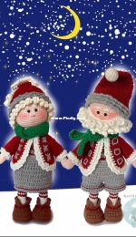 Knit a Miracle by Nelly - Nelly Shkuro - Mr. and Mrs. Santa and their Family Christmas Tree