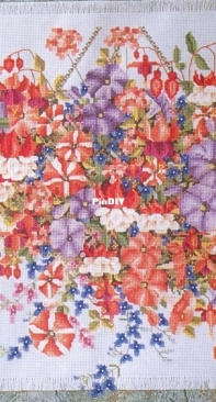 Summer Basket from Jayne Netley Mayhews Cross Stitch Flowers PCS