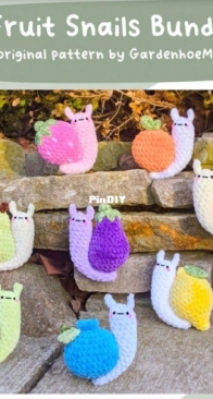 Garden Hoe Crochet - Zoe Young - Fruit Snails Bundle