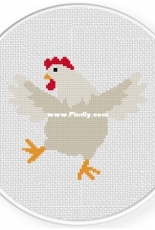 Daily Cross Stitch - Dancing Chicken