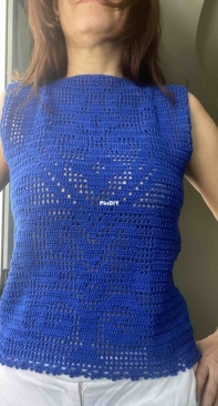 t-shirt dark blue - crochet file