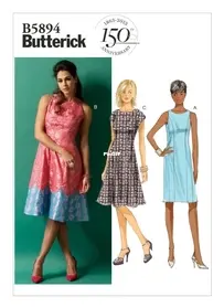 Butterick - B5894 Dress - Sizes 8-16 - English, French