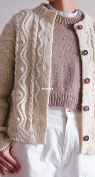 Diamond Aran Cardigan by Fumika Nakamura - Hello, Hygge Life  - Updated