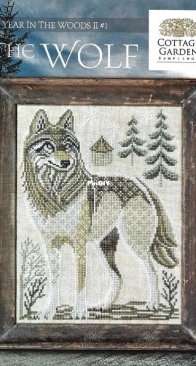 Cottage Garden Samplings - A Year in the Woods ll #1 - CGS-1125 The Wolf PCS + XSD
