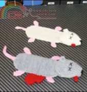 Squashed Rat and bear Bookmarks by Amalia Samios /Kookla Creations