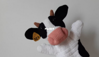 Hansens Crochet to play - Candy cow hand puppet