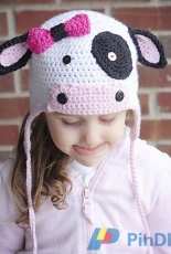 Adrienne Engar - Moo Cow Earflap Hat