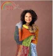 Lion Brand Jiffy-70143AD-Multi Hued Afghan-Free