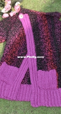 Chunky yarn cardigan
