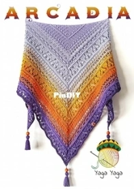 Yaga Yaga Handmade - Joanna Sitkiewicz - Arcadia Shawl - Polish and English