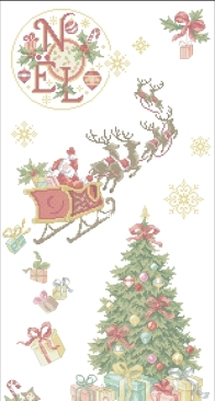Les Brodeuses Parisiennes LBP - Torchon du Père-Noël 'ho ho ho' XSD + PCS