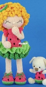 One and Two Company - Carolina Guzman - Summer the Watermelon Dolly Amigurumi