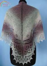 Blooming Currant - Bush Shawl by Lyubov Shalnaya-free-English-Russian