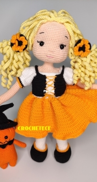 Crochet Ece - Nergiz Yetgin - Agnes and Pumpkin Man - Agnes y el Hombre Calabaza - Spanish