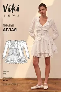 Viki Sews - Aglaya Dress - Аглая платье - Sizes 34-52 - Russian